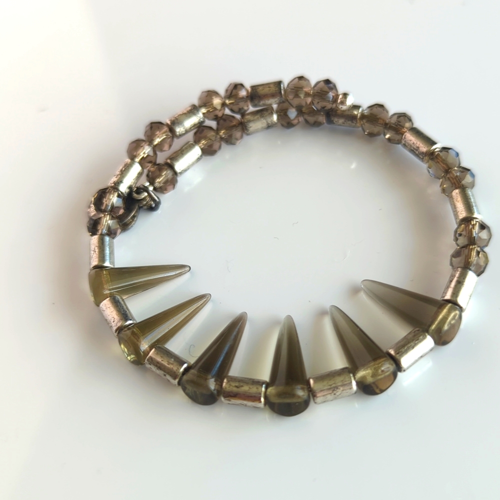 Alex and Ani Sterling Silver Fang/Spike Wrap Bracelet